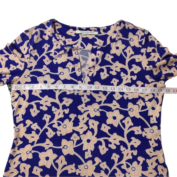 Diane Von Furstenburg Reina 100% Silk Long sleeve Mini Dress Burma Rose Size 10 - Picture 12 of 16